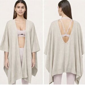 Lululemon Blanket Sweater | Oversized Open Front Cardigan | Cream Oatmeal | M/L